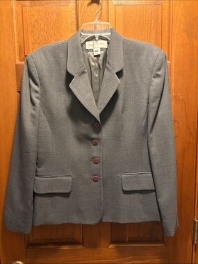 Jones New York Women's Charcoal Gray Tailored Blazer